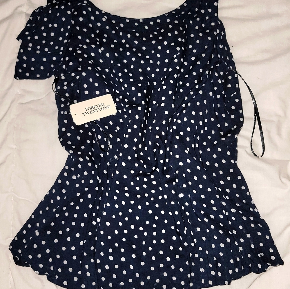 Forever 21 Woven blue top - small